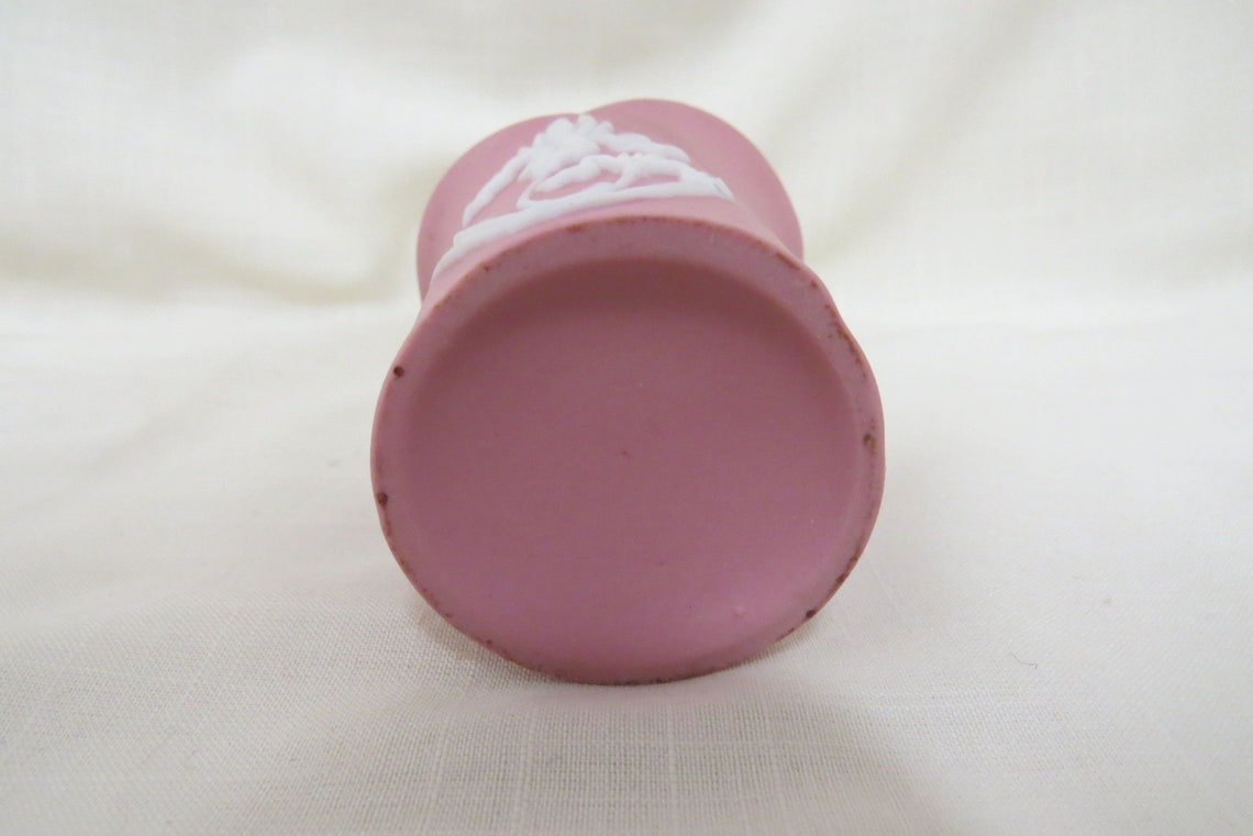 Vintage Pink Bisque Porcelain Votive Candle Holder Iris Flower Etsy