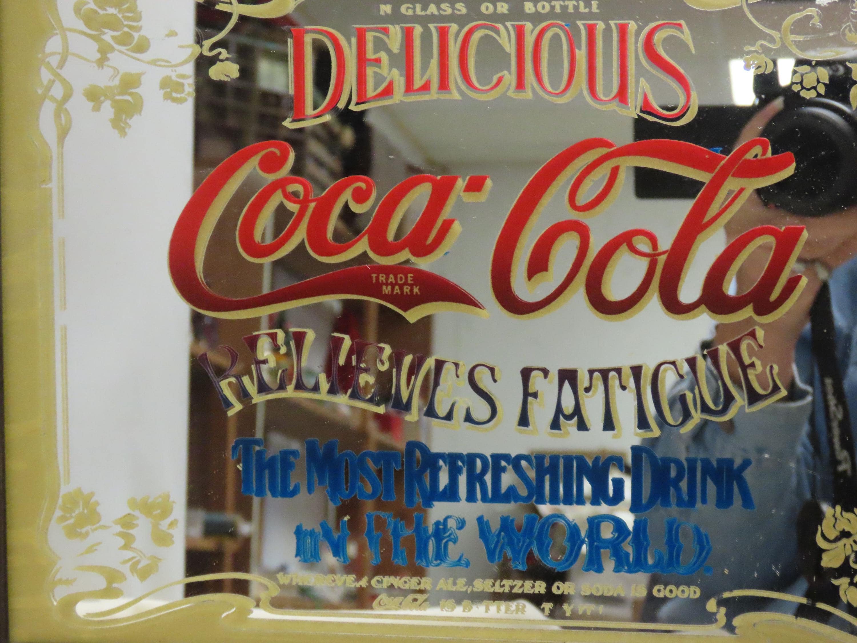 Vintage Coca-cola Advertising Mirror Reproduction Coke