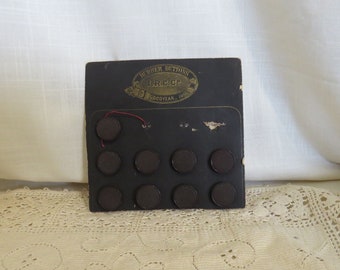 Antique Goodyear Rubber Buttons On Card I.R. C. Co. Victorian Buttons Antebellum Buttons Advertising Buttons