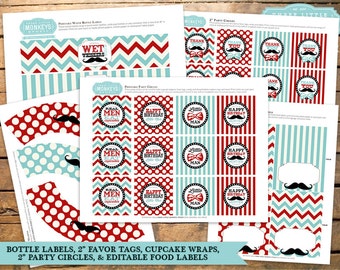 INSTANT DOWNLOAD Little Man Birthday Collection with 26 items