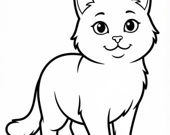 60 Cat Coloring Pages for Kids | Cute Cat Coloring Sheets | Printable Cat Coloring Pages