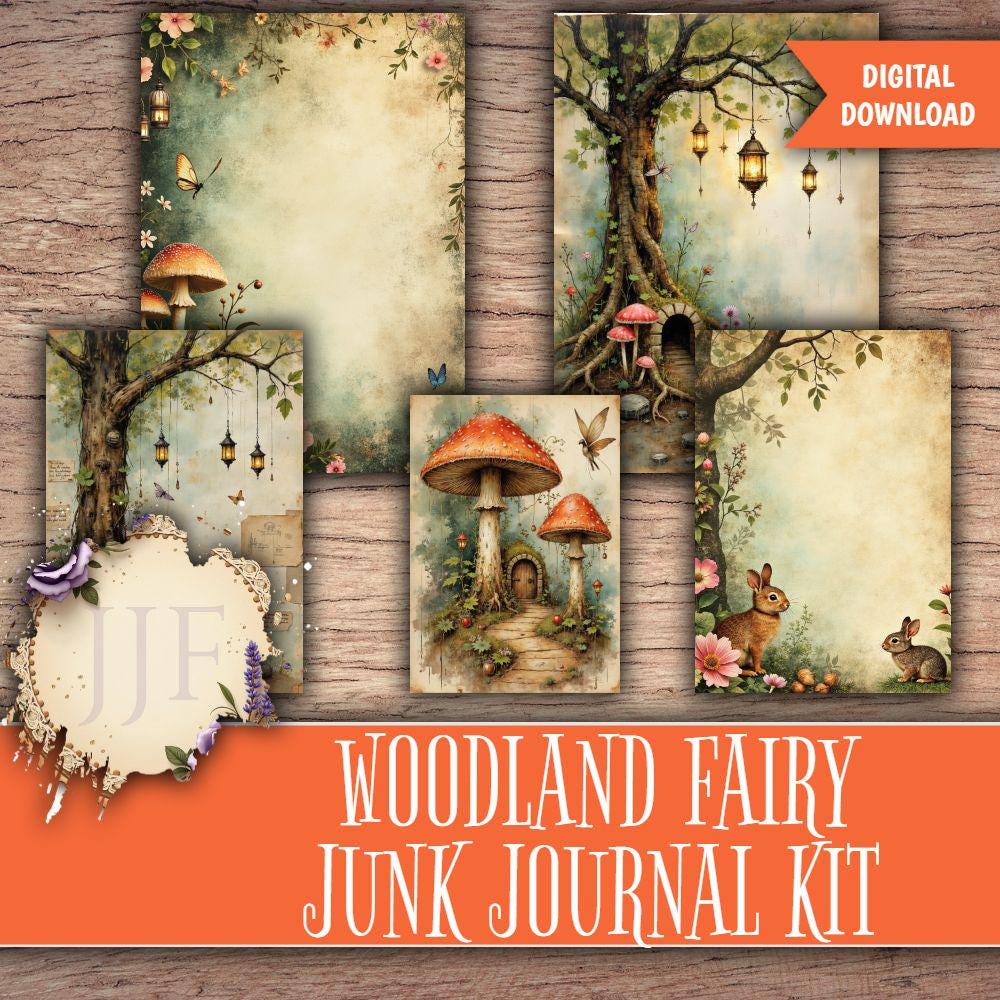 Woodland Fairy Junk Journal Kit | Enchanted Forest Printable Pages ...