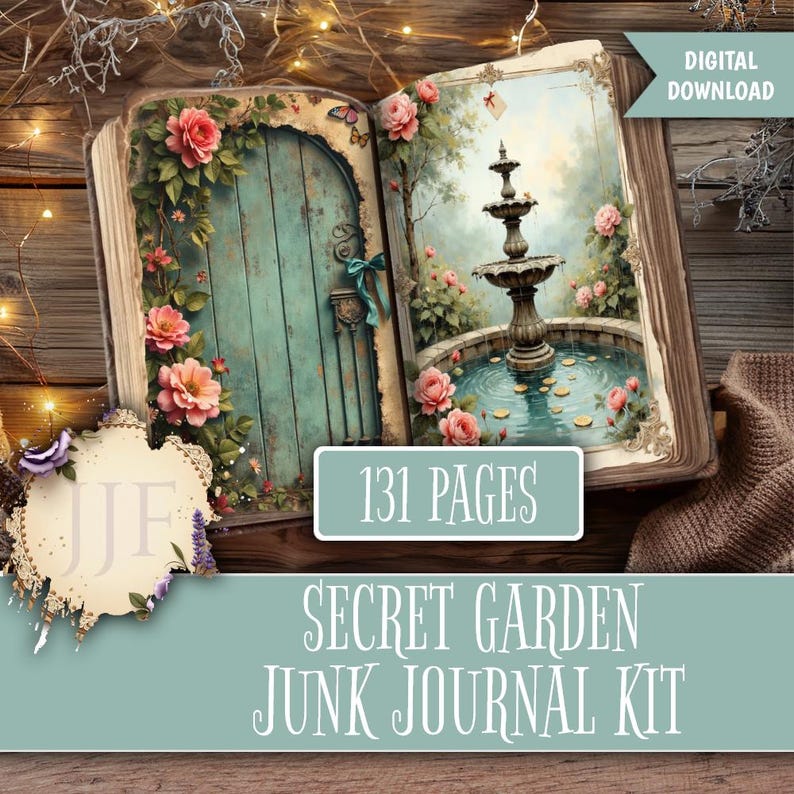 Secret Garden Junk Journal Kit | Vintage Colorful Botanical Printable ...