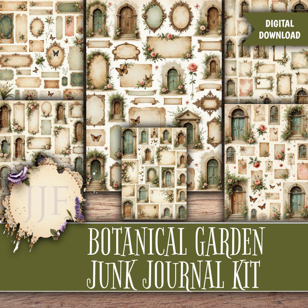 Botanical Garden Junk Journal Kit | Vintage Printable Pages, Floral ...