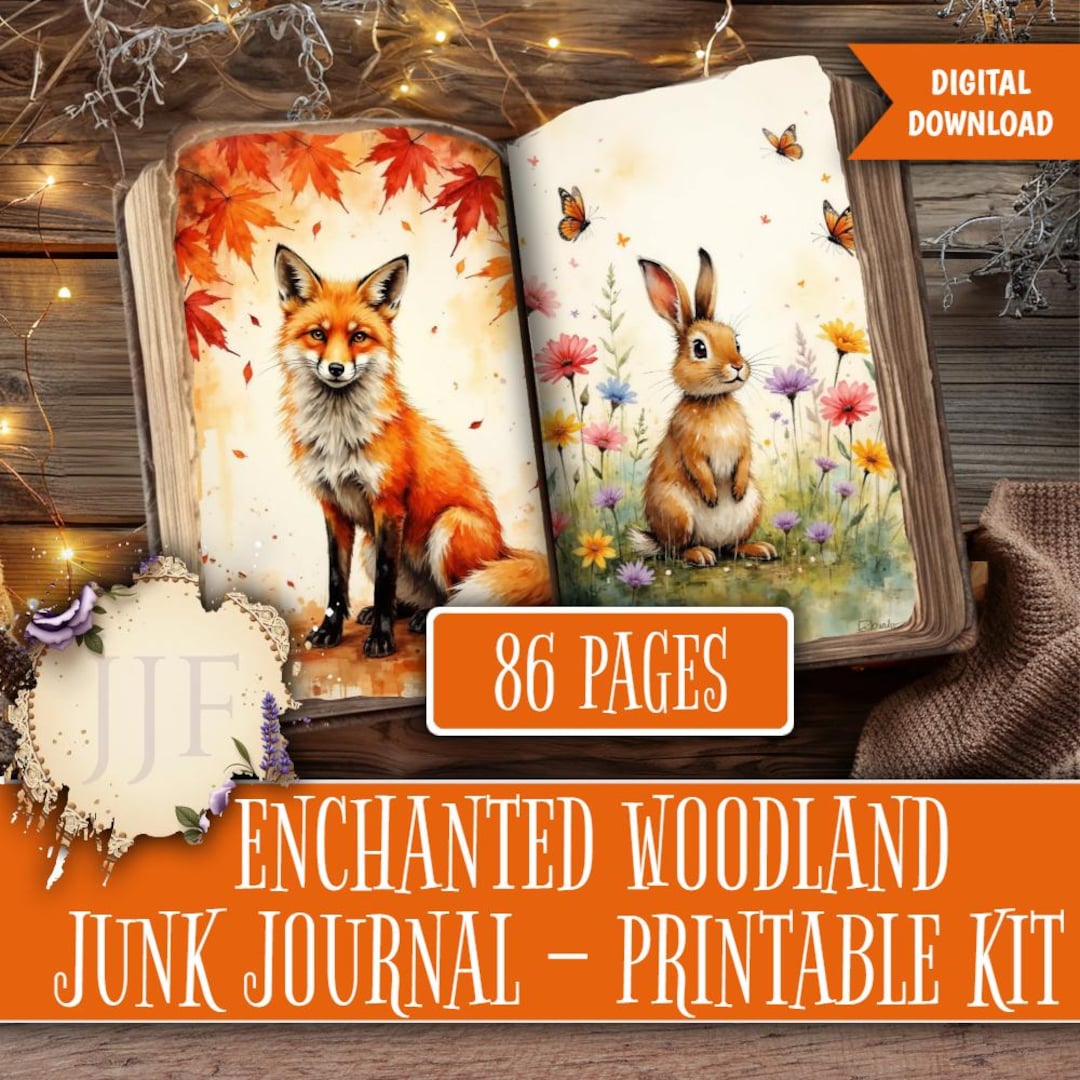 Woodland Junk Journal Kit | Enchanted Forest Printable Pages & Ephemera ...