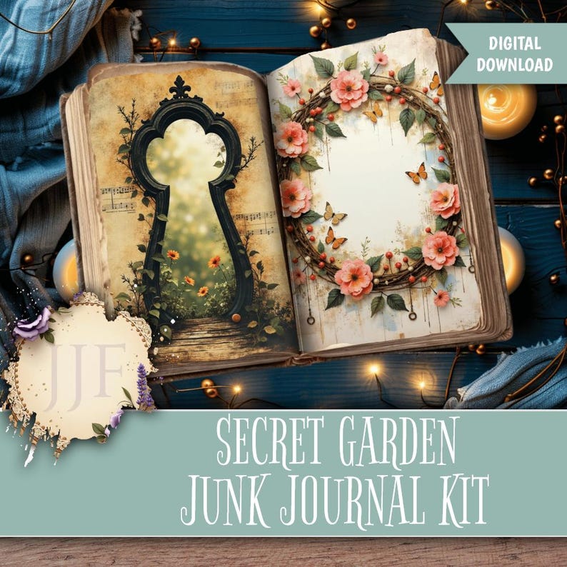 Secret Garden Junk Journal Kit | Vintage Colorful Botanical Printable ...
