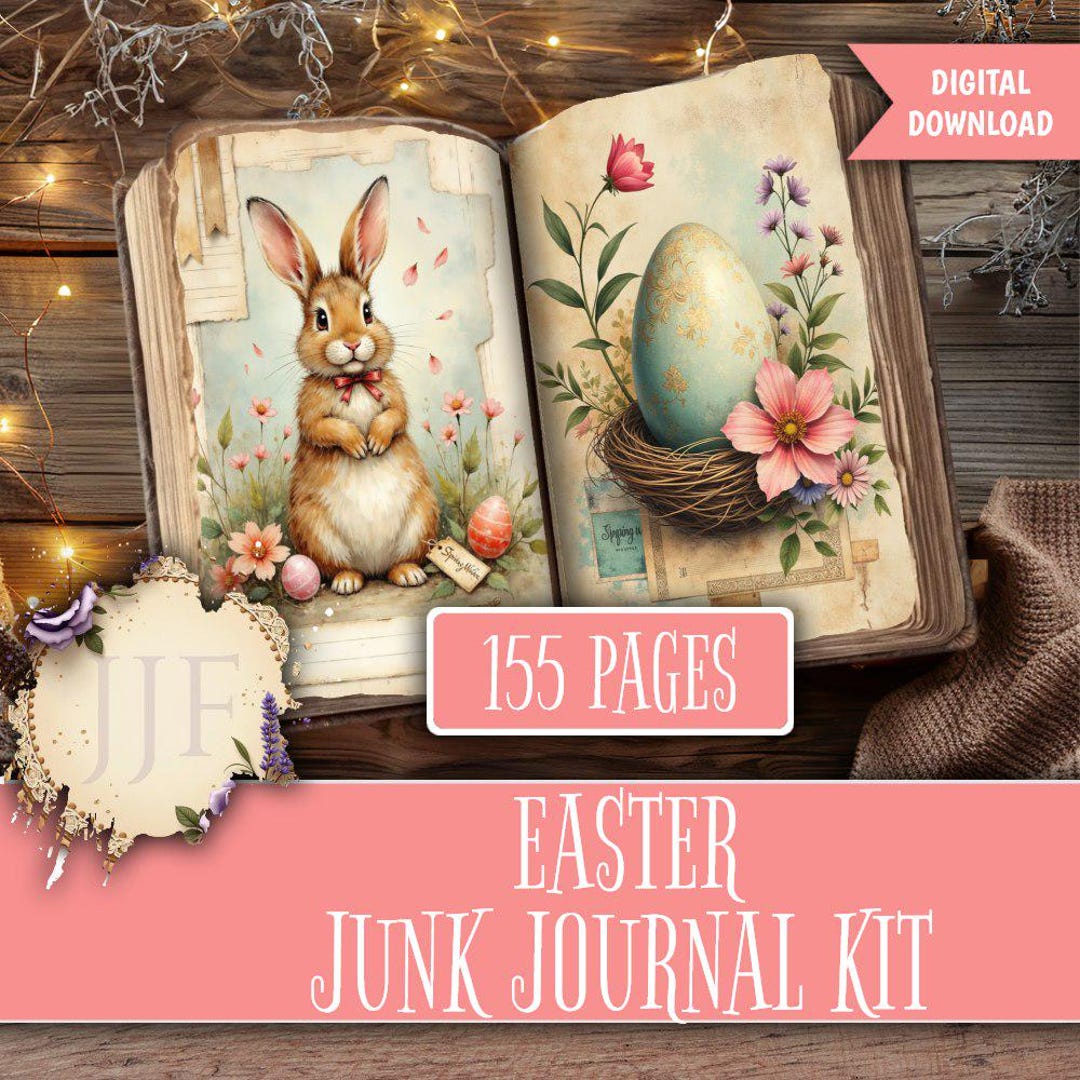 Easter Junk Journal Kit | Easter Junk Journal Pages + Ephemera ...