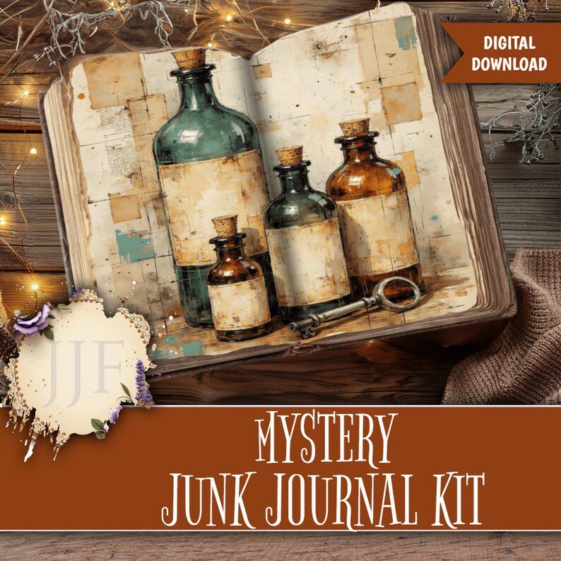 Mystery Junk Journal Kit Printable | Vintage Detective Pages + Ephemera ...
