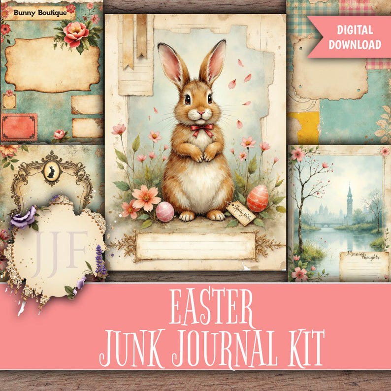 Easter Junk Journal Kit | Easter Junk Journal Pages + Ephemera ...