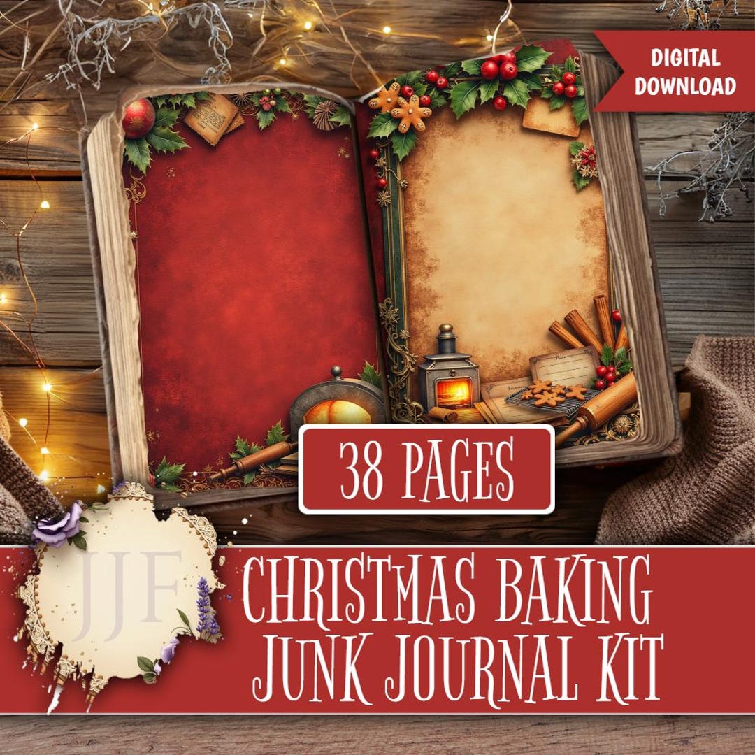 Christmas Baking Junk Journal Kit | 38 Printable Pages + Ephemera ...