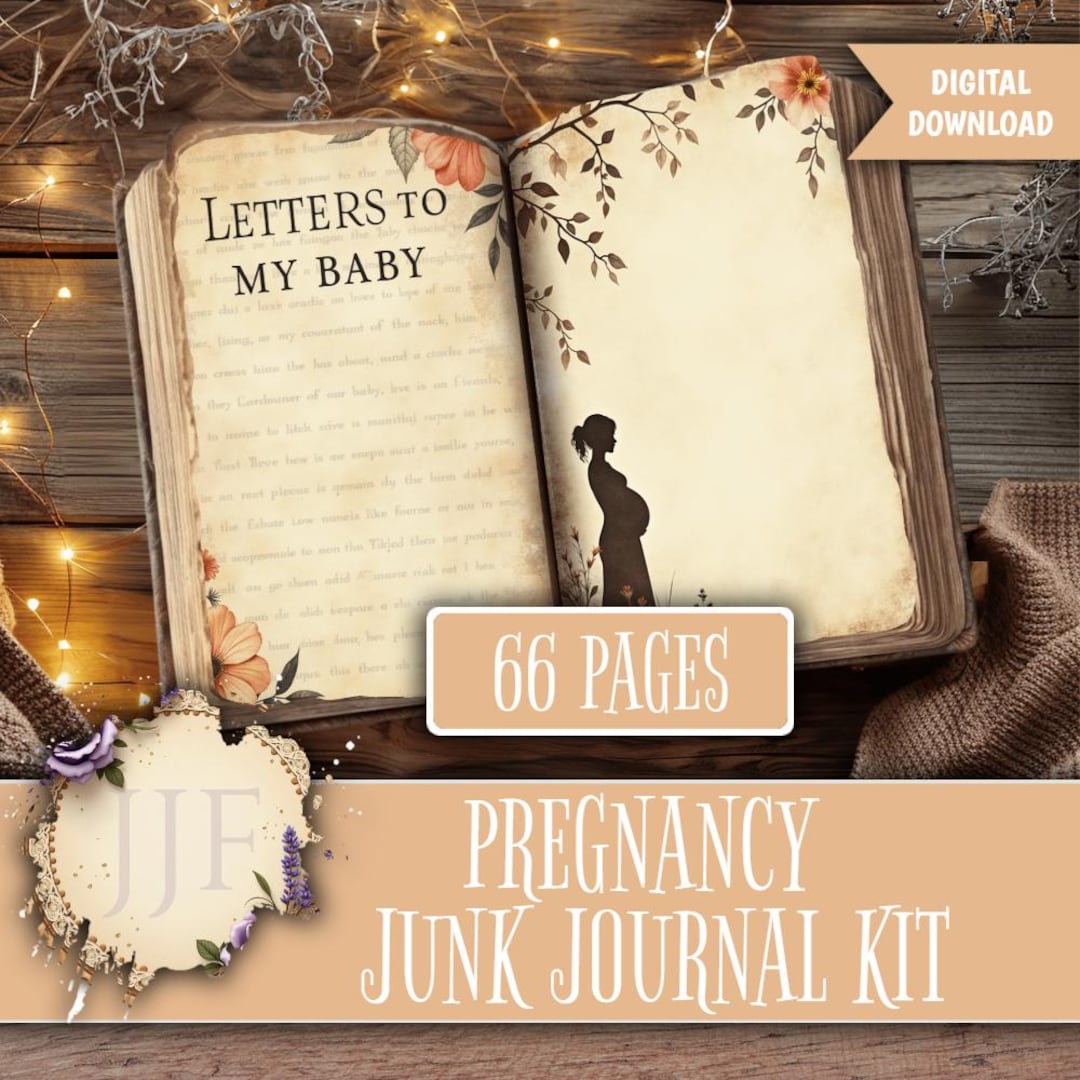 Pregnancy Junk Journal Kit | Printable Pregnancy Journal Pages ...