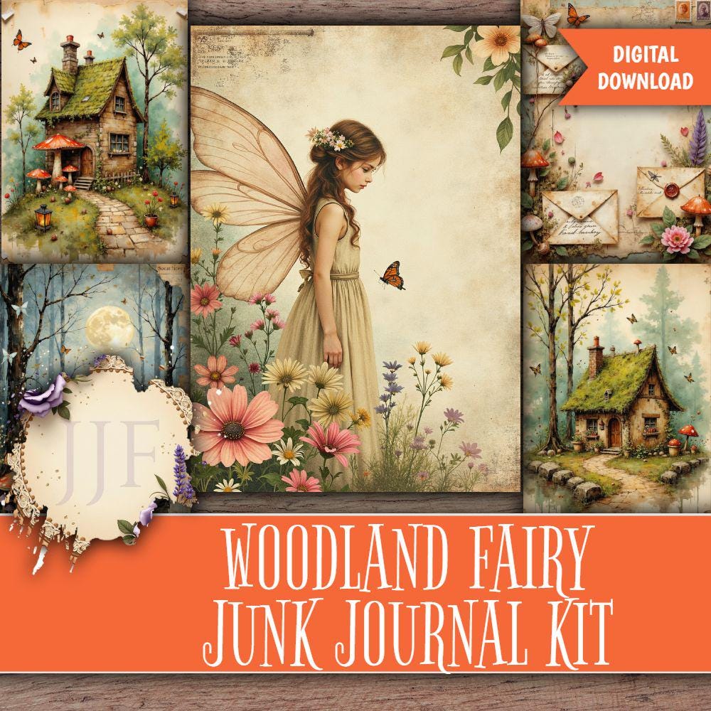 Woodland Fairy Junk Journal Kit | Enchanted Forest Printable Pages ...