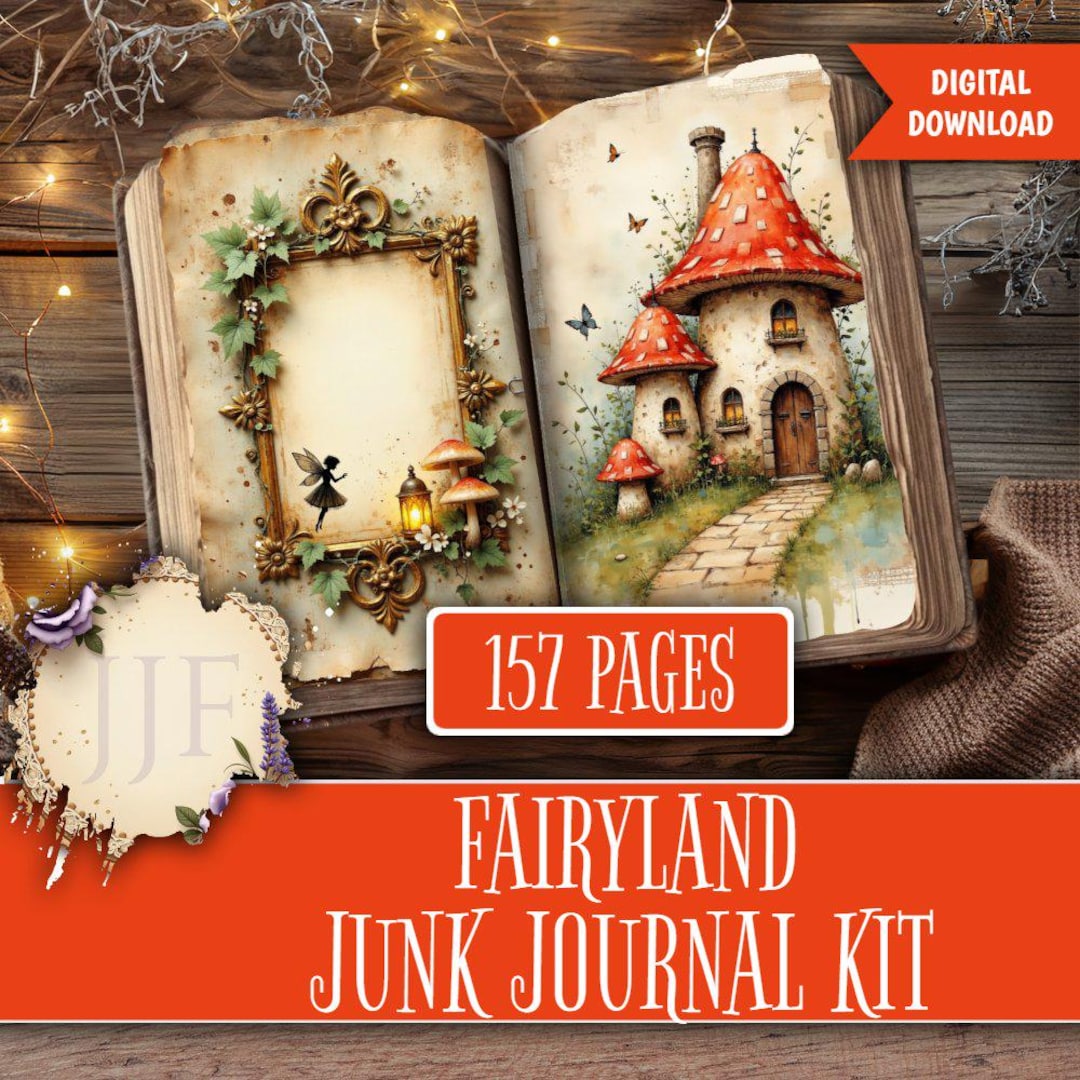 Fairyland Junk Journal Kit Printable | Magical Fairy Pages + Ephemera ...