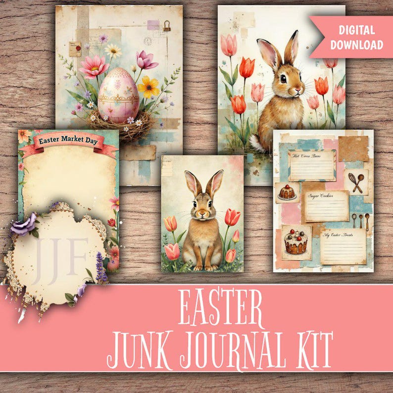 Easter Junk Journal Kit | Easter Junk Journal Pages + Ephemera ...