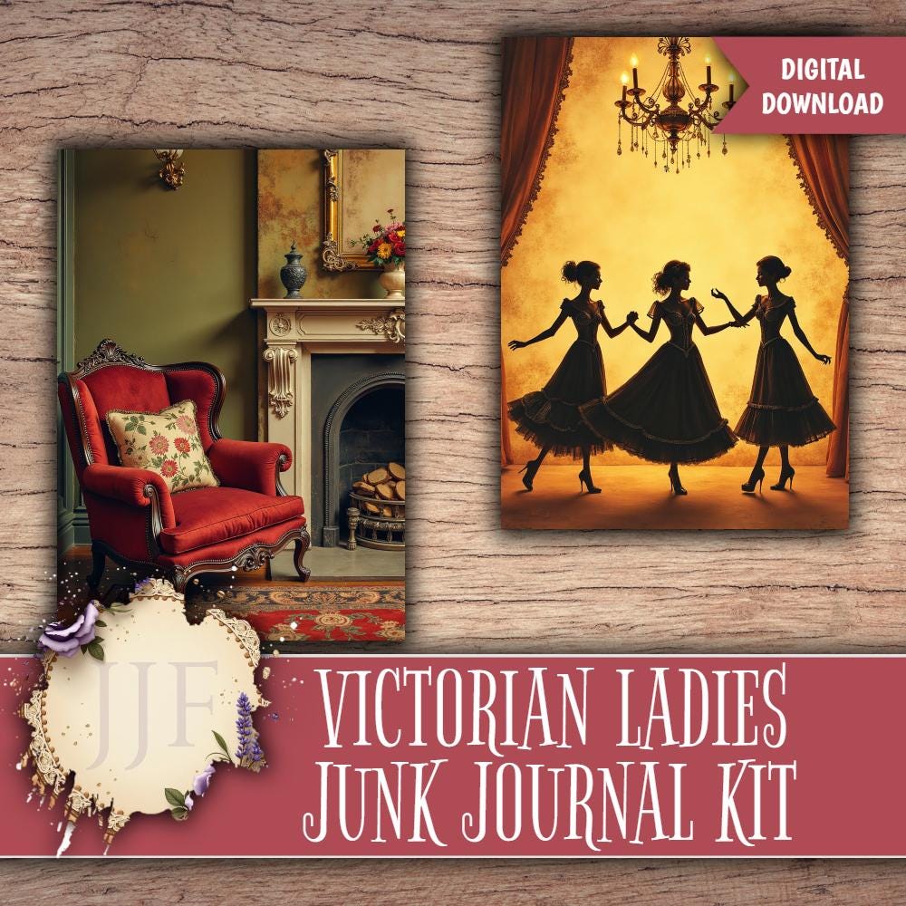 Victorian Ladies Junk Journal Kit | Vintage Printable Pages + Ephemera ...
