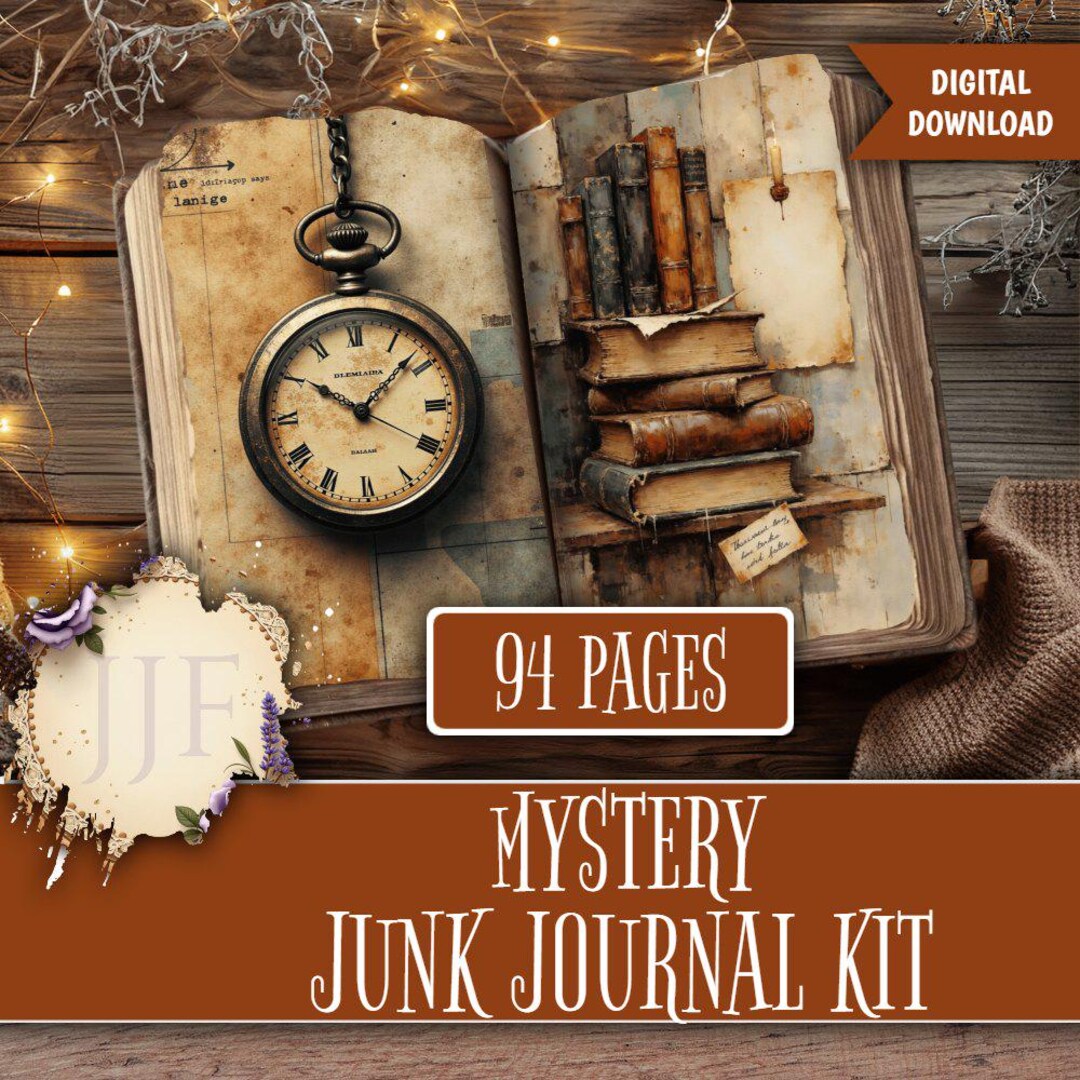 Mystery Junk Journal Kit Printable | Vintage Detective Pages + Ephemera ...