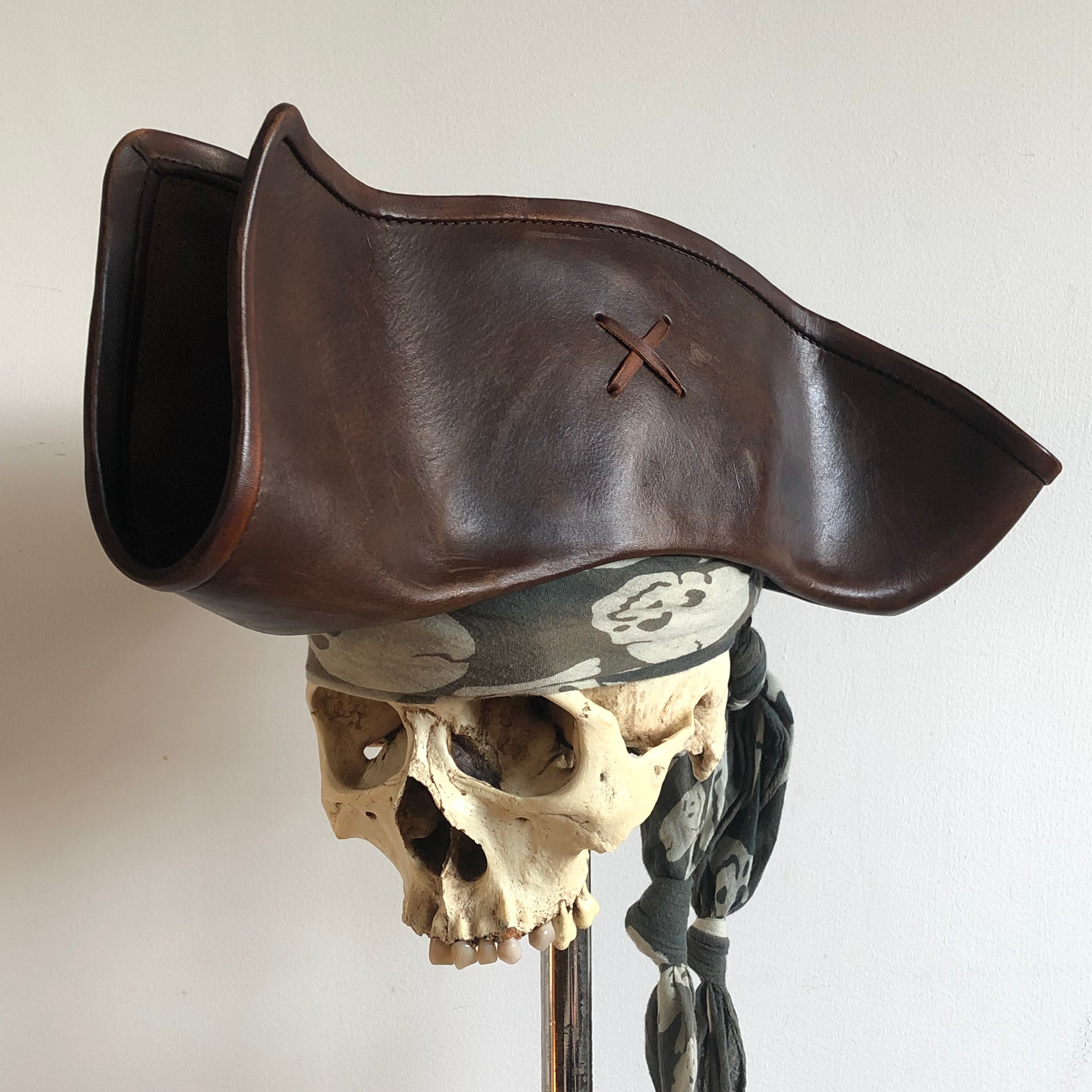 Leather Pirate Tricorn Hat | Etsy Australia