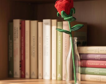 Amigurumi Rose Crochet Pattern: Red Rose Flower Pattern Digital Download