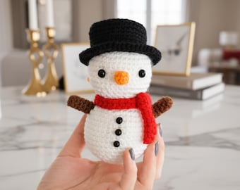 christmas Snowman Crochet Pattern: Winter Decor | Beginner Friendly Crochet PDF