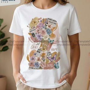 Día Internacional de la Mujer - Esperanza, Gracia, Poder, Liderazgo - 8 de marzo PNG - Descarga instantánea