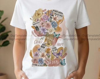 International womens day - Hope, Grace, Power, Lead - 8 March PNG - Instant Download