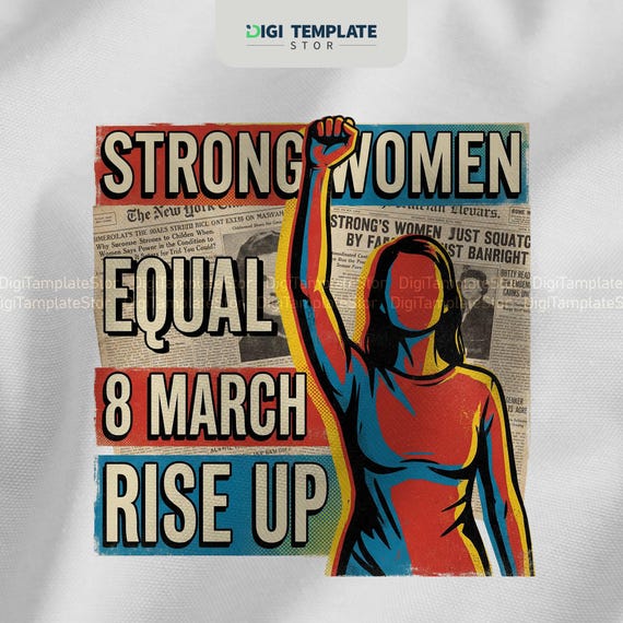 International womens day - 8 March PNG - equal rights shirt - Street art Poster - Instant Download