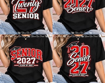 Senior 2027 PNG Bundle, Class of 2027 Graduation, Preppy Coquette Style, happy new year 2027 (Digital Download)