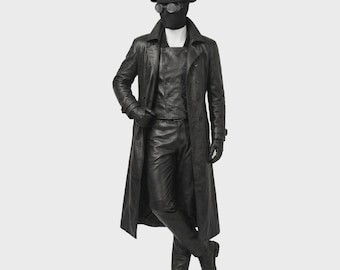 Casaco e colete de couro Spider Noir | Casaco artesanal para cosplay de super-herói | Sobretudo de detetive noir dos anos 1930 | Fantasia inspirada no Homem-Aranha