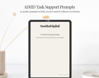 Suggerimenti per il supporto alle attività ADHD • 50 suggerimenti delicati per ridurre lo stress e semplificare le attività (download digitale)
