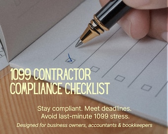 1099 Contractor Compliance Checklist | 1099 NEC & 1099 MISC | W-9 Collection | Tax Prep Checklist