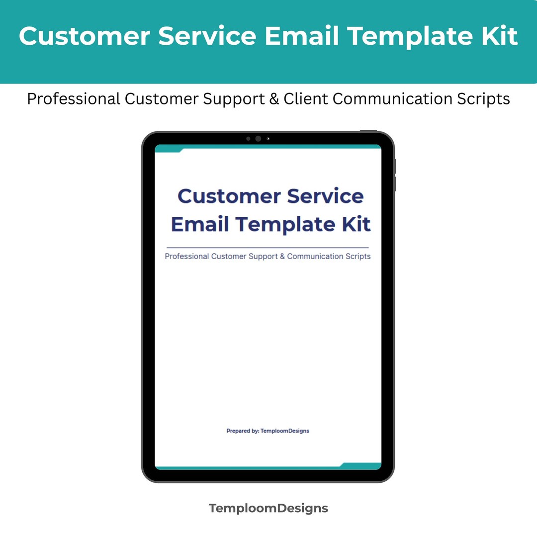 Customer Service Email Template Kit | Client Communication Scripts (PDF ...