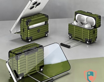 Suitcase AirPods Case – Travel Style Protective Cover