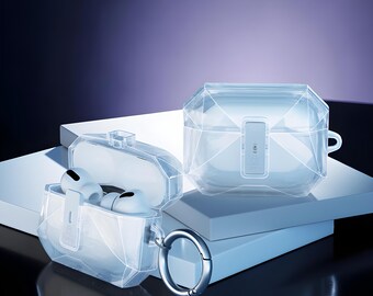 Funda transparente con cierre magnético para AirPods / Funda protectora de TPU a prueba de golpes (AirPods Pro 3/2, 4)