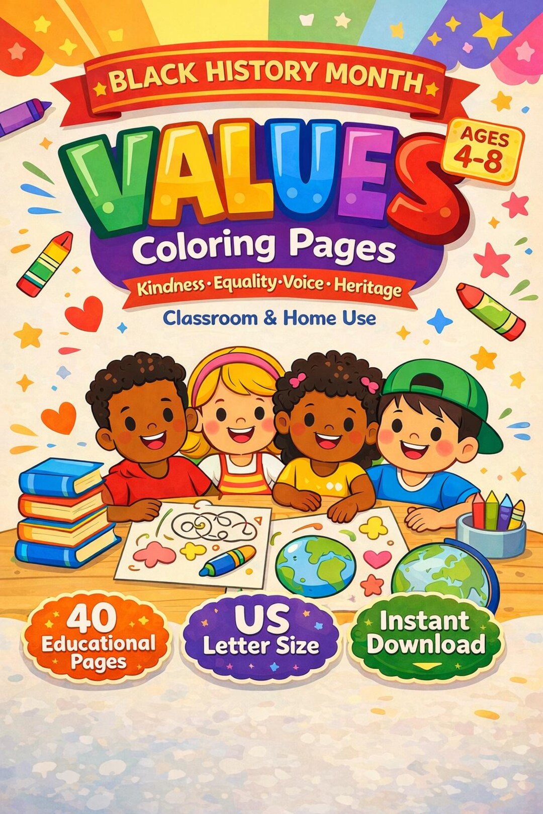 Black History Month Coloring Pages for Kids - Etsy