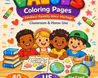 Black History Month Coloring Pages for Kids Classroom Homeschool Activity Pack