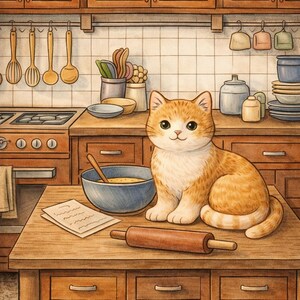 cozy cat coloring page kitchen scene adult coloring book printable cozy home interior cat illustration relaxing coloring page detailed line art cat lover gift stress relief coloring aesthetic kitchen cat baking scene cute cat cozy life coloring page instant download printable coloring book page mindfulness coloring relaxing hobby cozy aesthetic adult coloring pages