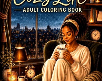 Black Girl Cozy Life Coloring Book – 23 Adult Self Love Pages
