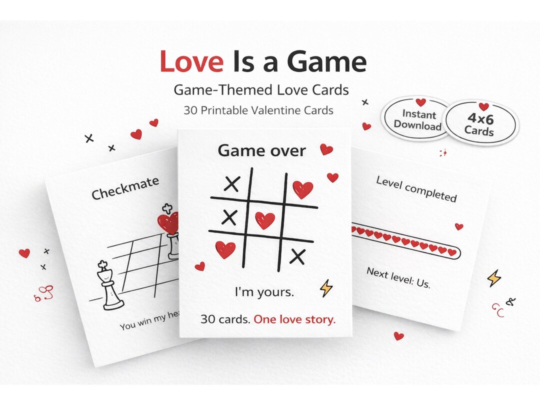 Love Game Cards Printable 30 Questions Couples 4x6 - Etsy