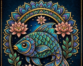 Malbuch mit Tiermandalas für Erwachsene, 20 druckbare Seiten
