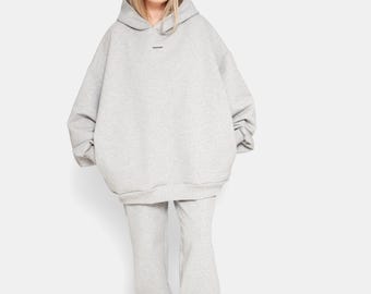 Übergroßer Hoodie aus Bio-Baumwolle - schwerer French Terry, minimalistischer Stil