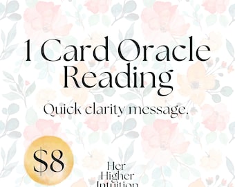 1-Card Oracle Reading | Quick Clarity, Intuitive Message & Spiritual Guidance (PDF)