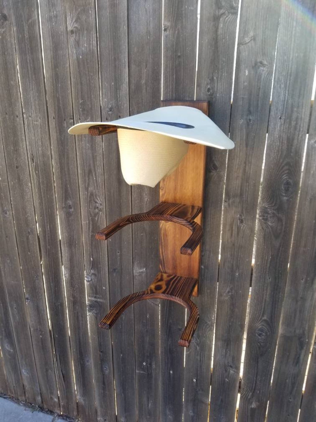 Triple Cowboy Hat Rack vertical Etsy