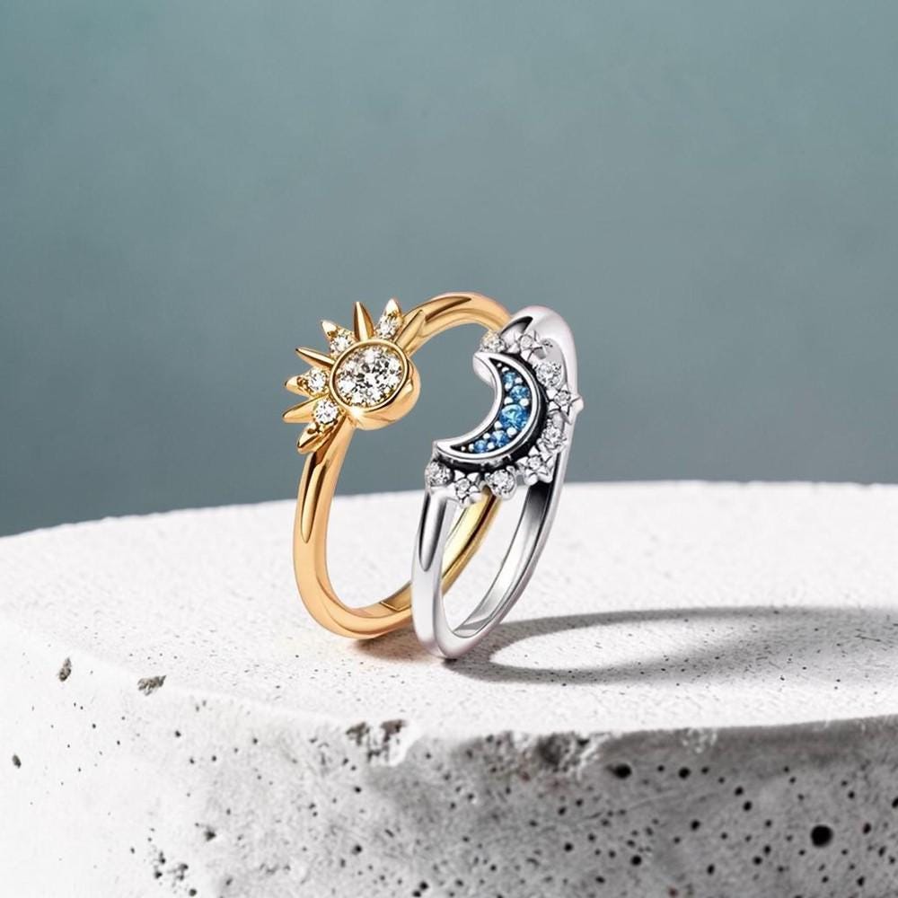 Sun and moon ring pandora - Etsy 日本