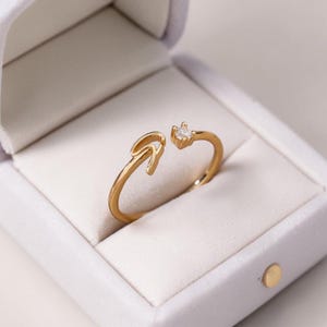 Custom Initial Ring, Personalized Name Jewelry, Cubic Zircon Copper Band