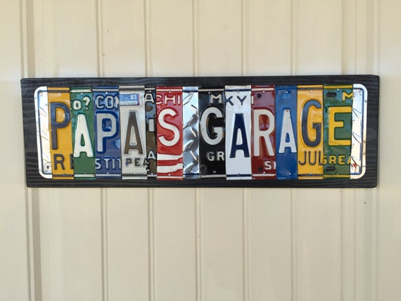 Med.Rustic Metal Papas Garage Sign//Free Shipping//Father/'s Day//Gift for him//Shop