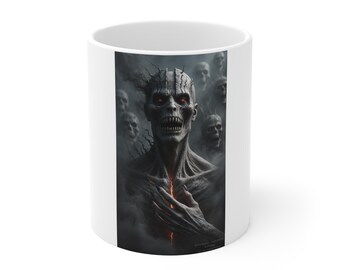 Mythic Dark Fantasy Ceramic Mug – Gothic Coffee Cup