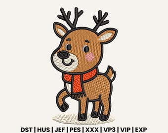 Gentle Deer Machine Embroidery Design