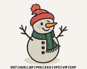 Snowman Machine Embroidery