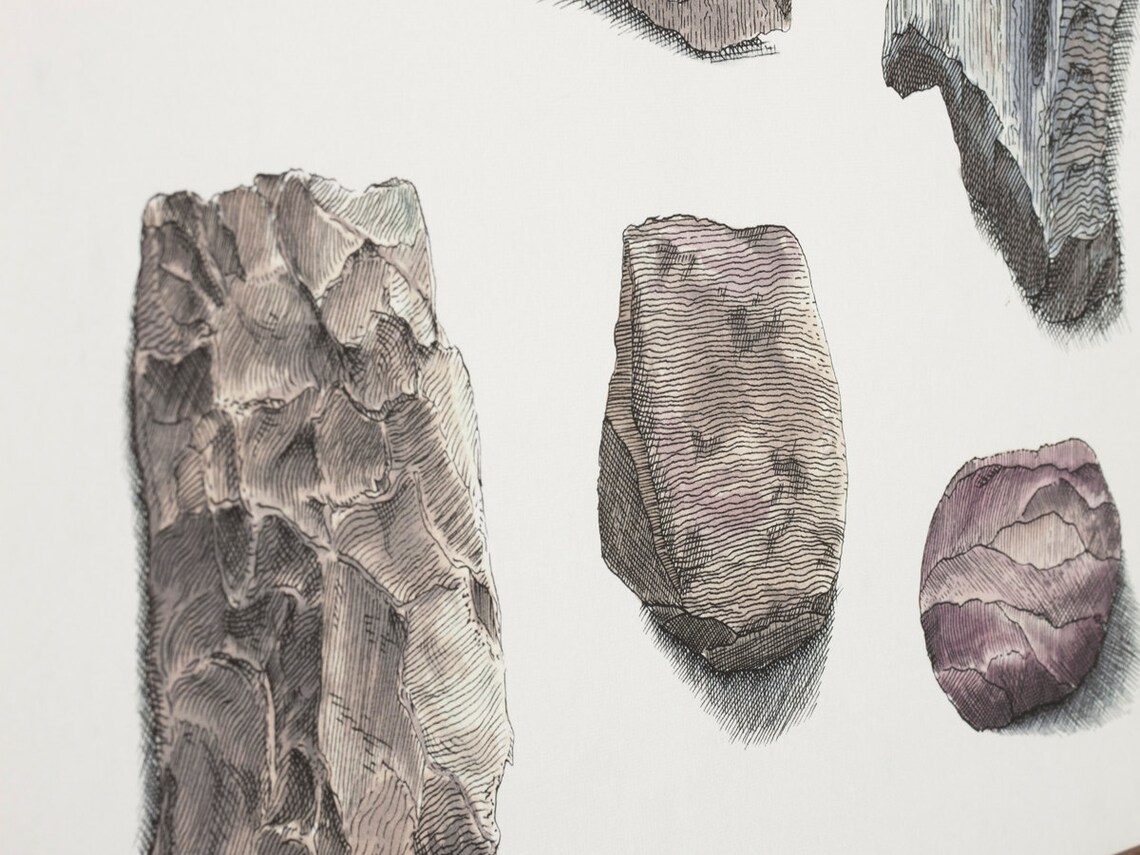 Geology Rocks Canvas Poster Vintage Educational Chart Etsy