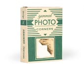 Photo Corner Box Gold  handmade printed photography album corner box - vintage inspired - photo corner sticker gold